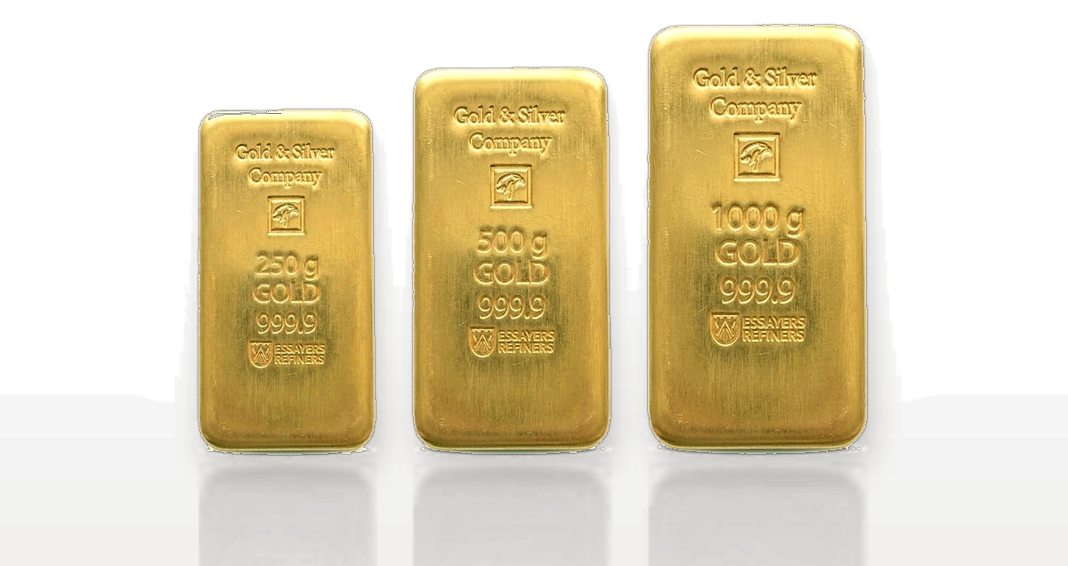 Goudbaren Gold & Silver Company 250, 500 en 1000 gram